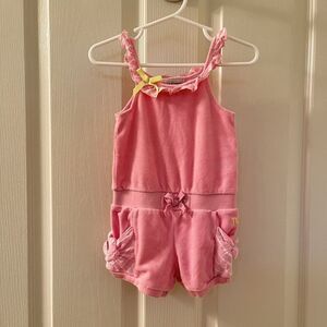 Juicy Couture Pink Terry Romper Baby Girl Size 6-12 Months